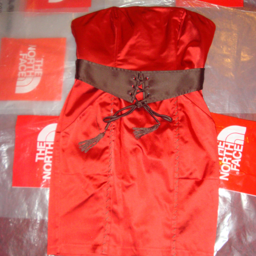 Womens Bebe Montana Belted Cocktail Dress Large